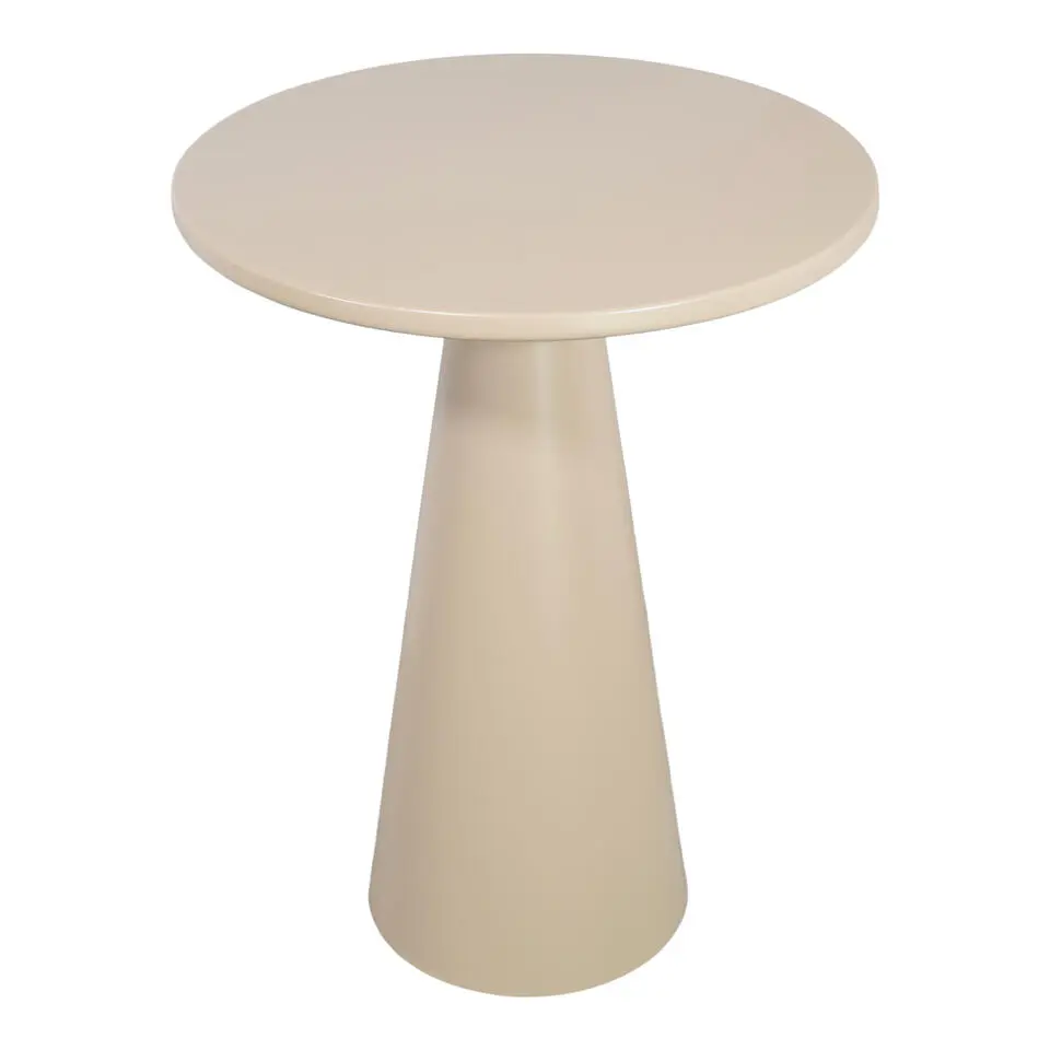 LOFT42 Bijzettafel Ferry trompetvoet - Metaal - Beige - 60x44