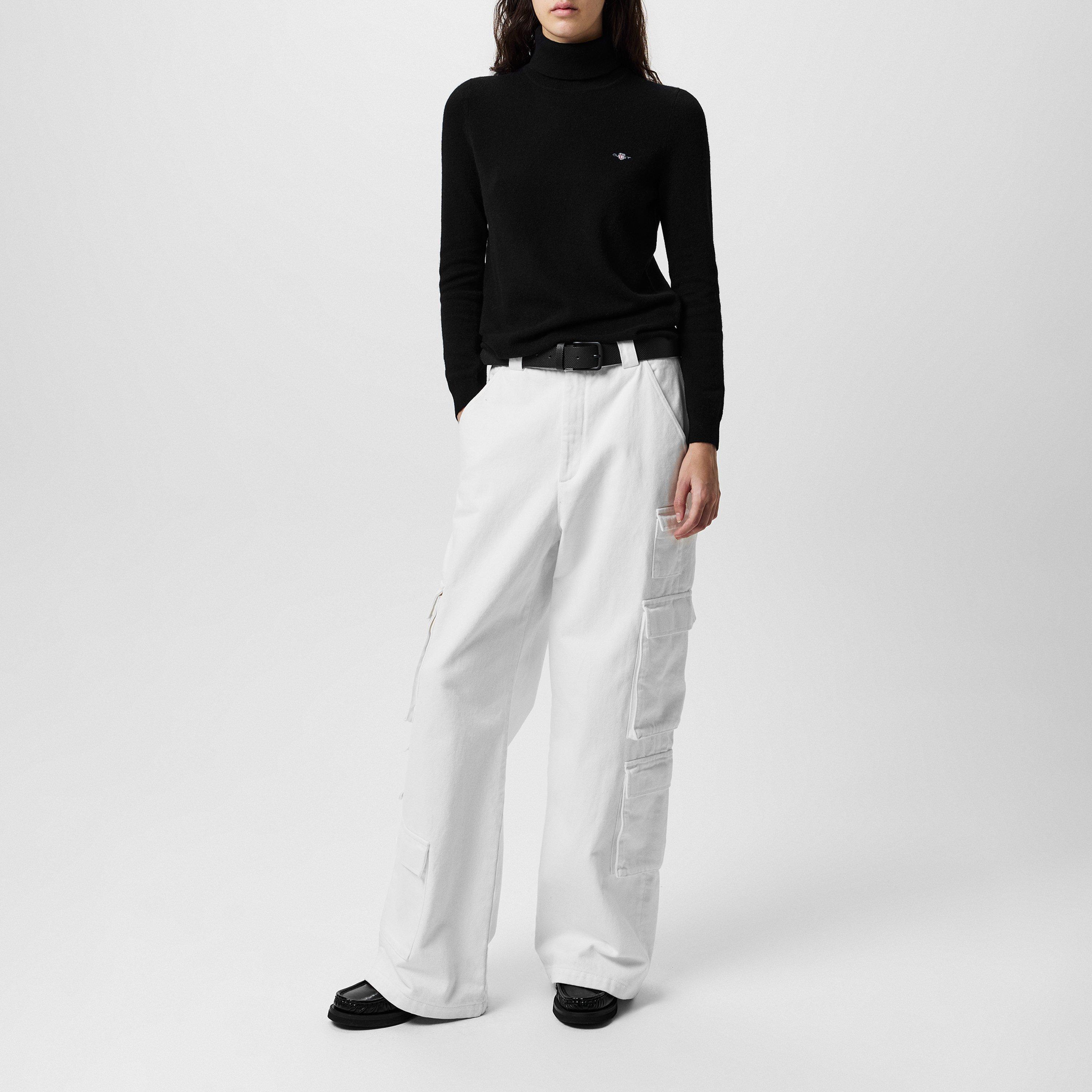 Gant EXTRAFINE LAMBSWOOL ROLLNECK BLACK