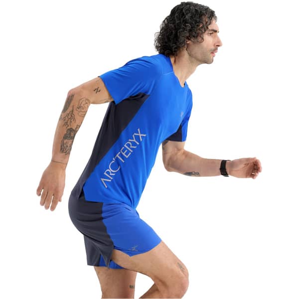 T-shirt trail ARC'TERYX NORVAN DOWNWORD LOGO SS M VITALITY/BLACK SAPPHIRE