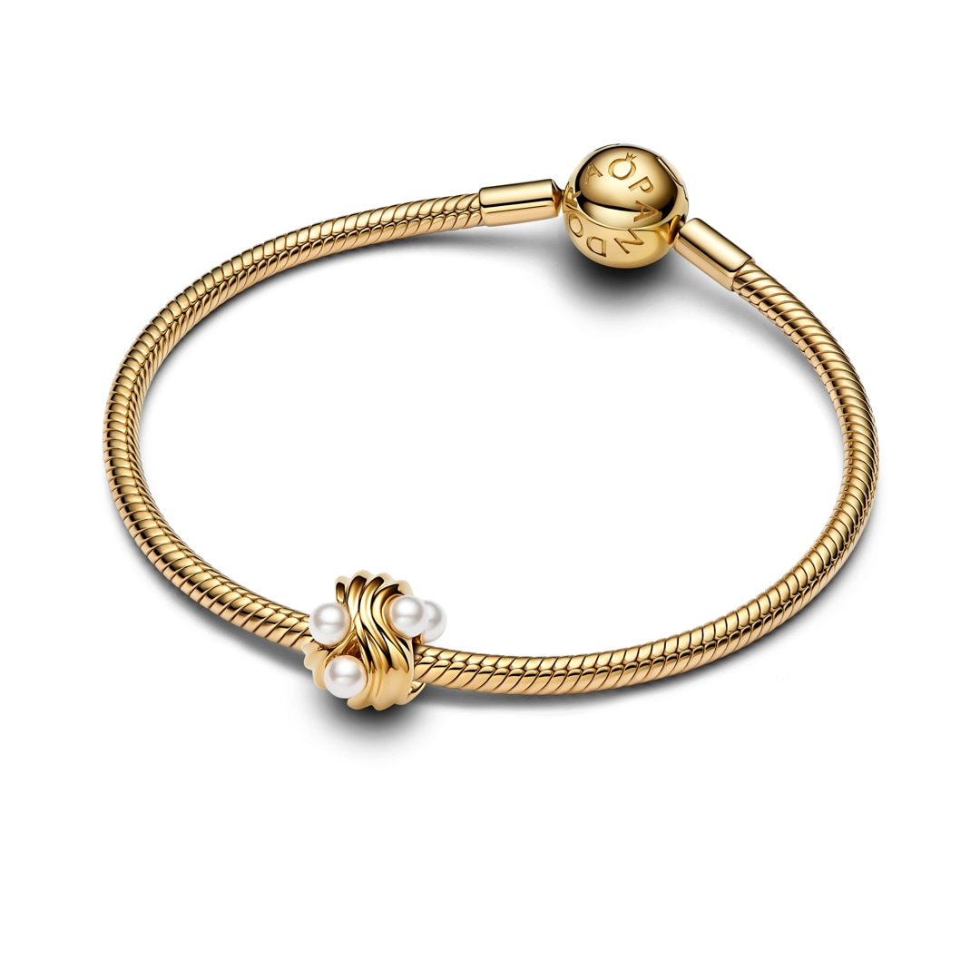 Pandora Gold Moments Abstrakter Wellen Charm