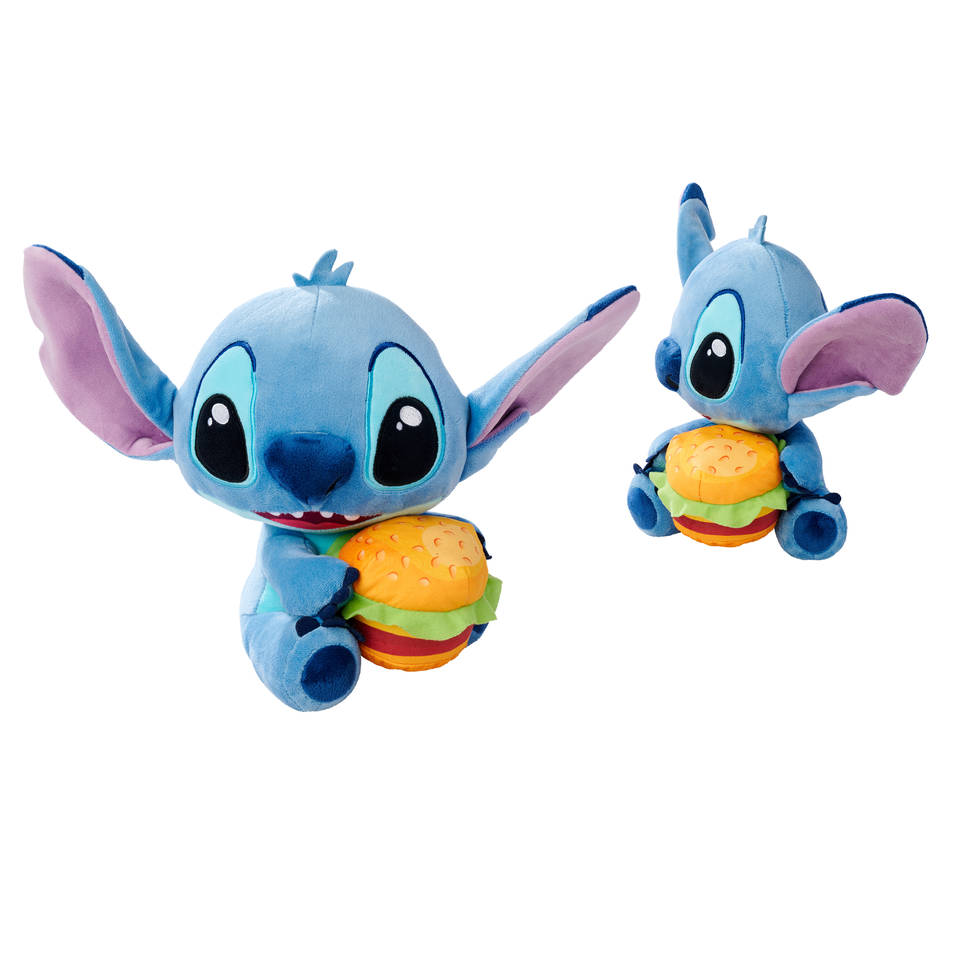 Disney Stitch knuffel met hamburger pluche - 25 cm