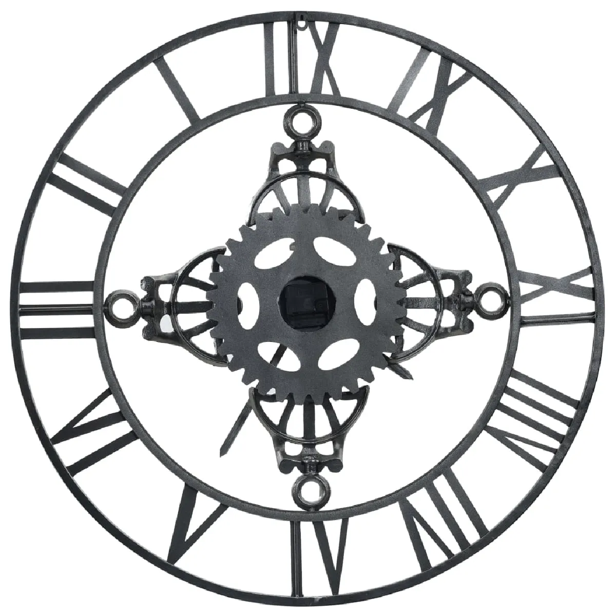 Horloge Décoshop26 Métal Argenté 78 cm