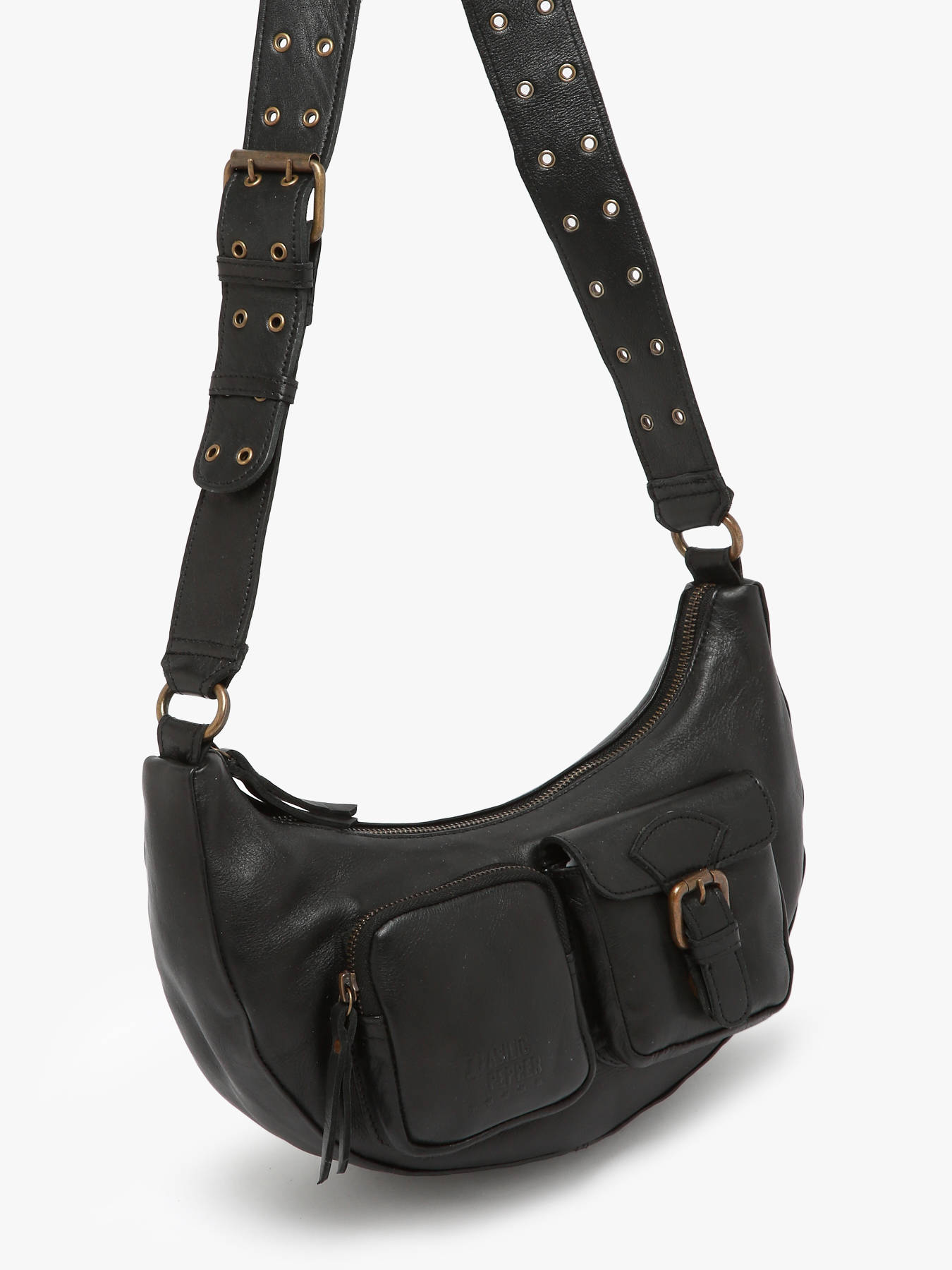 Sac bandoulire Cargo cuir BASILIC PEPPER