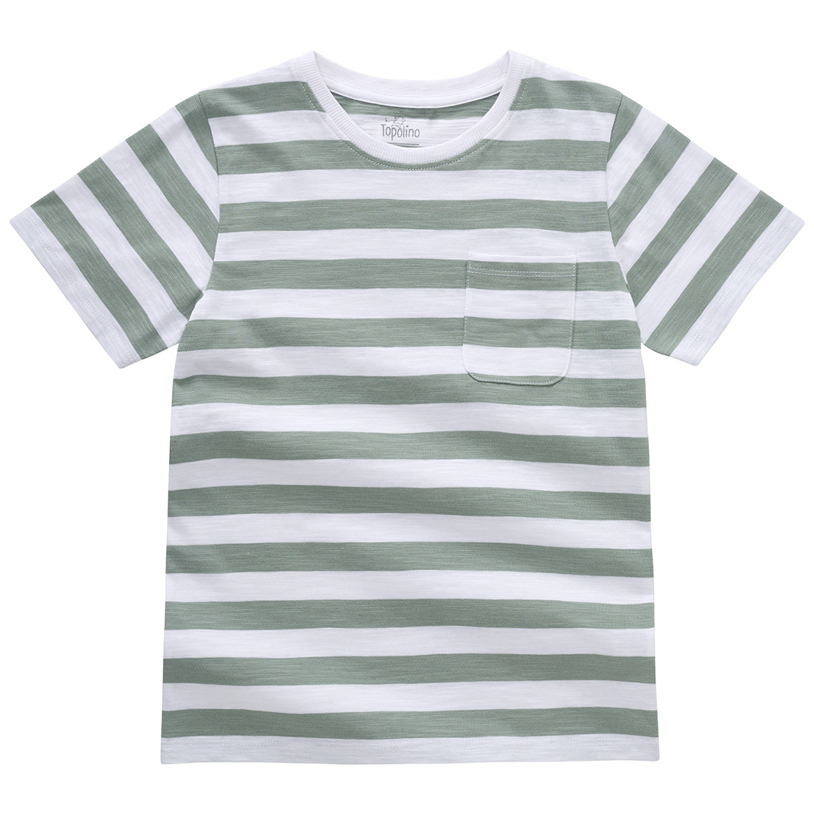 Topolino Jungen T-Shirt mit Streifen salbei / weiss