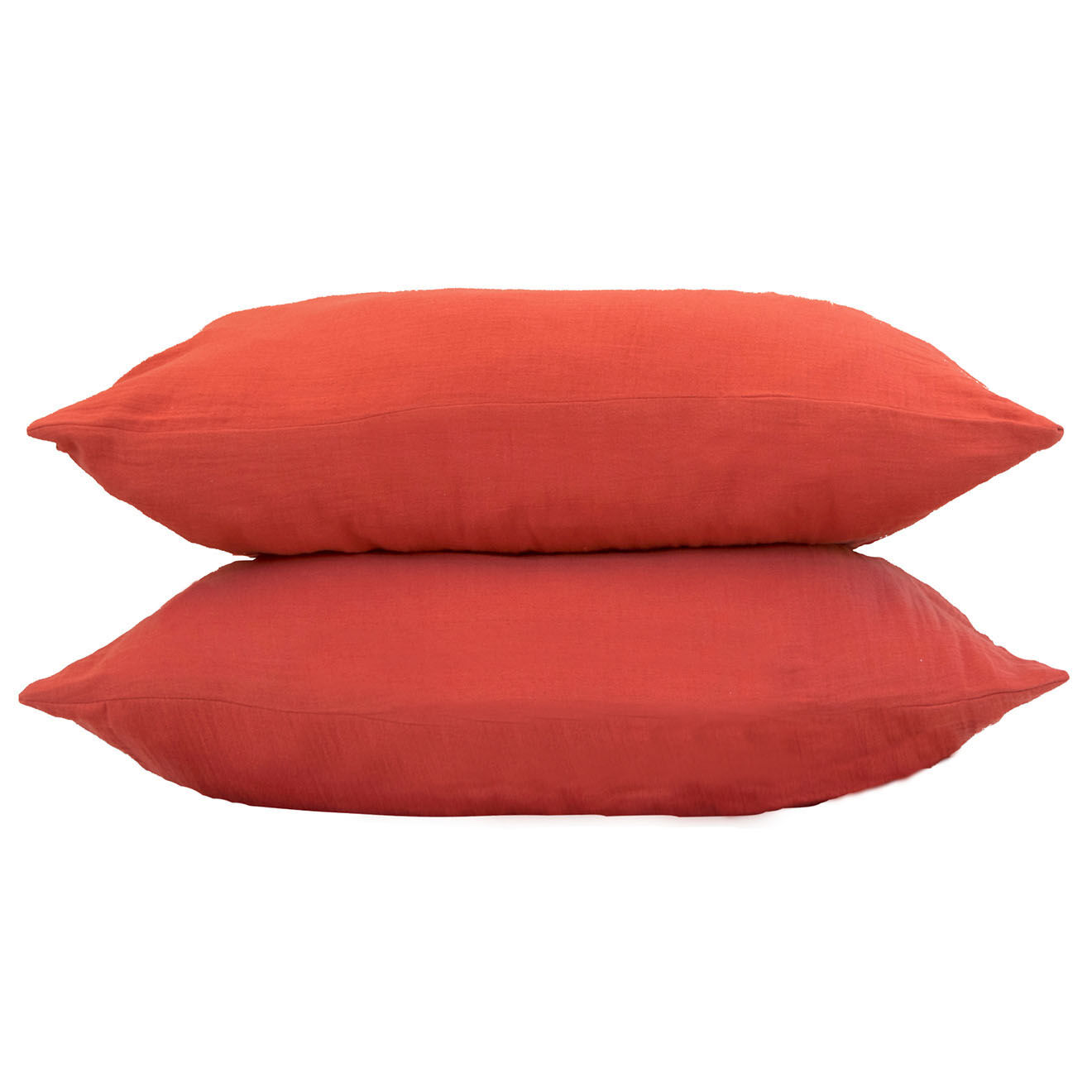 Febronie Home Taie d'oreiller 100% Gaze de Coton Clara terracotta