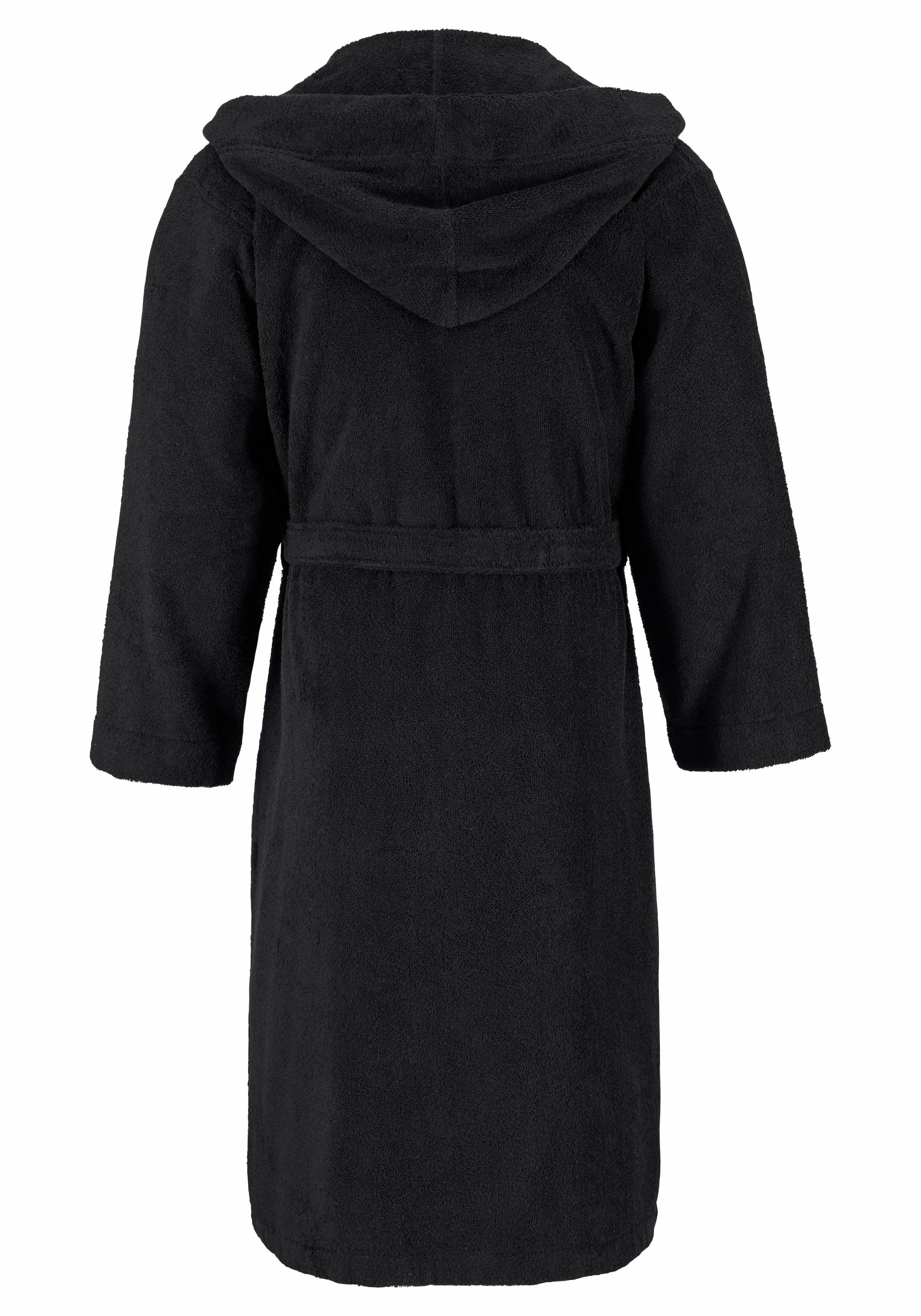 Bruno Banani Unisex-Bademantel »Robby, ideal für Sauna & Spa, Standardlänge & Überlänge«, 1 Stk. Damen & Herren Bademäntel, Baumwolle, mit Taschen, Sauna, XS-3XL