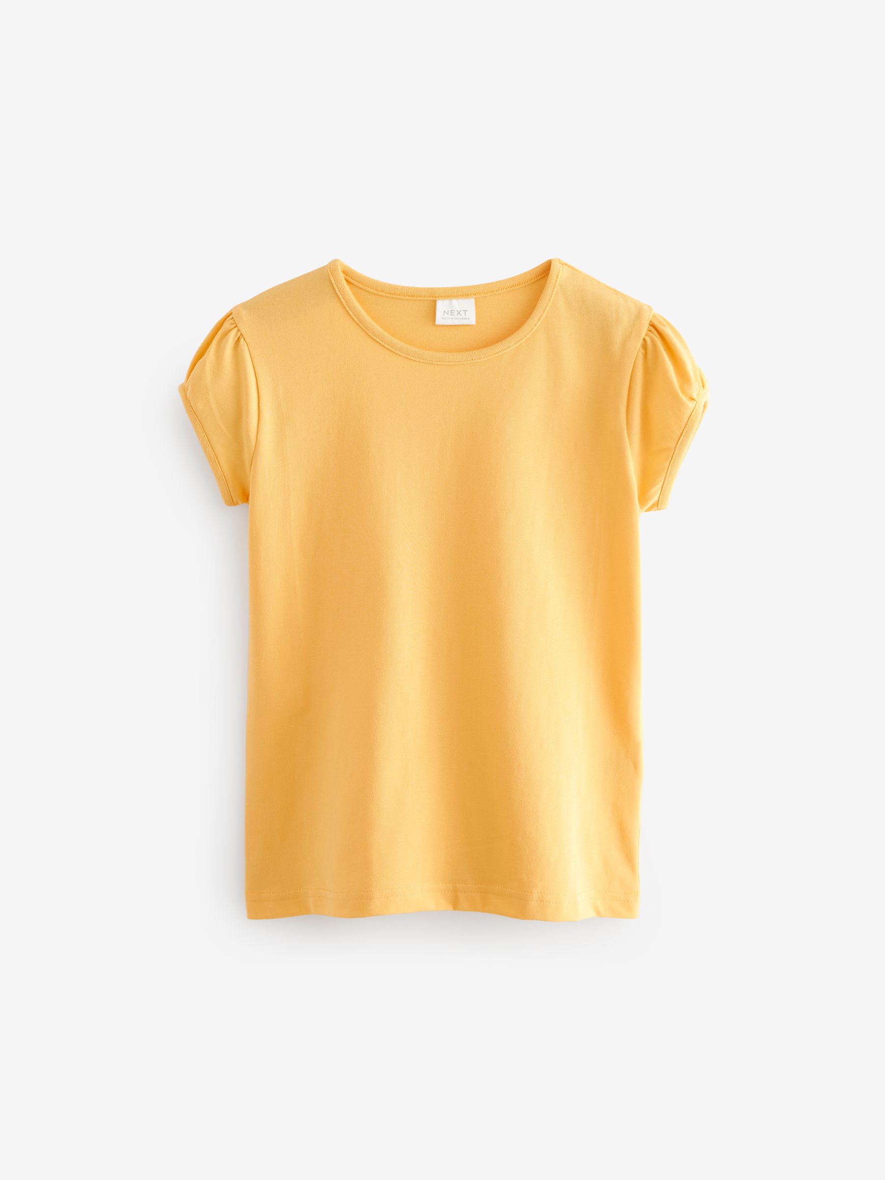 Geel - 2 -pack T-shirts met pofmouwen (3-16jaar)