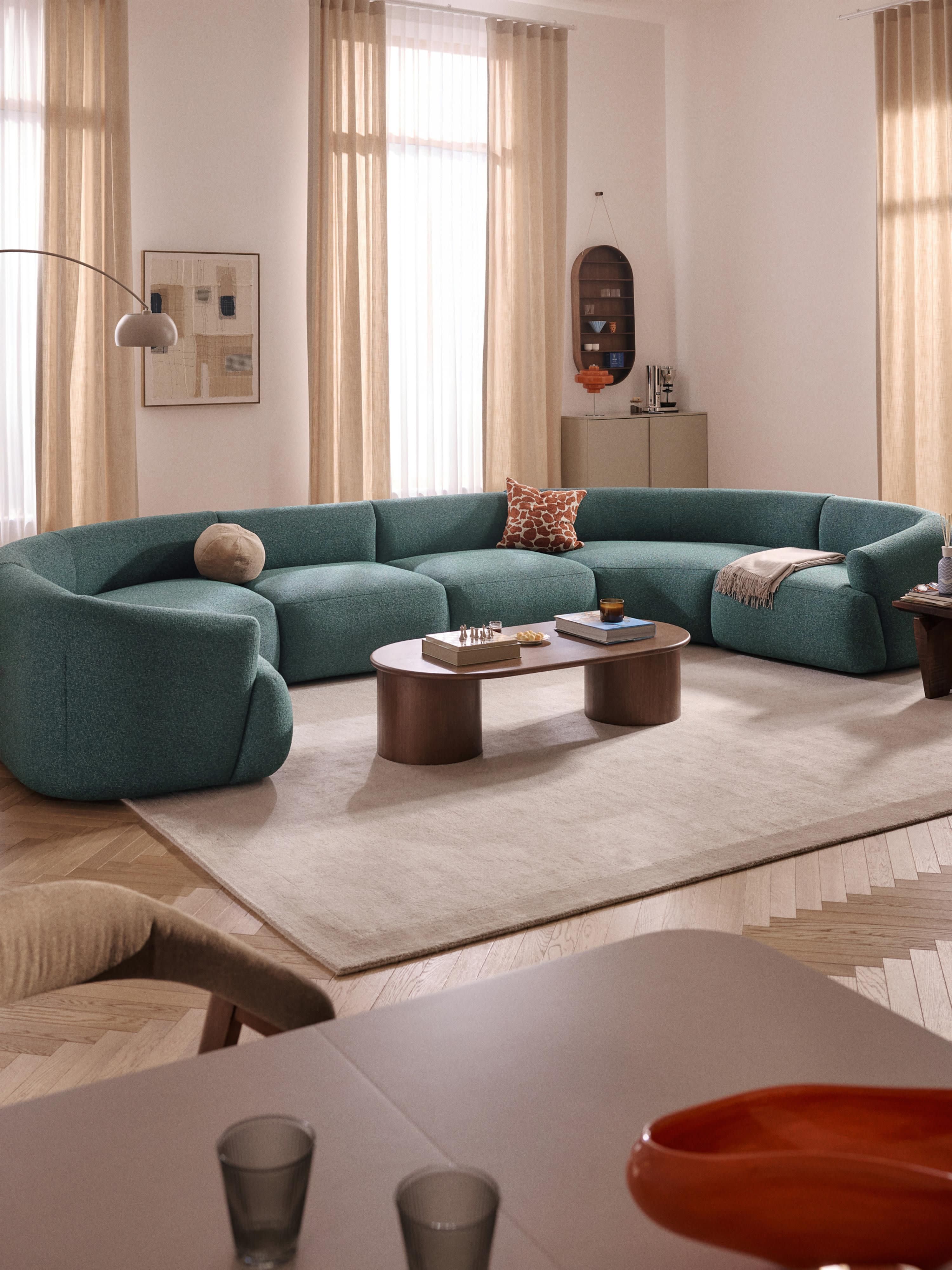 Modulaire XL bouclé U-bank Sofia