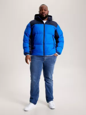 Jaqueta puffer Plus TH Warm com capuz, estilo Nova York