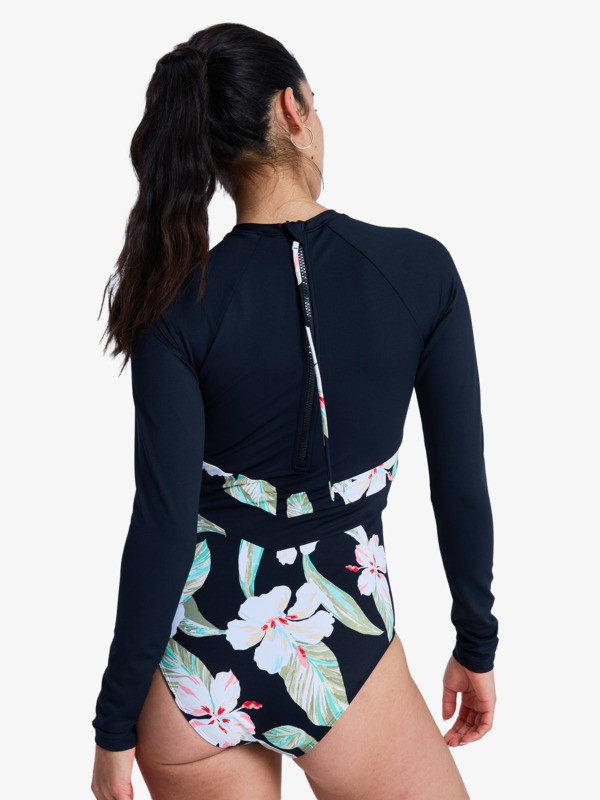 The Rider Zipped Maillot une pièce manches longues Noir Femme