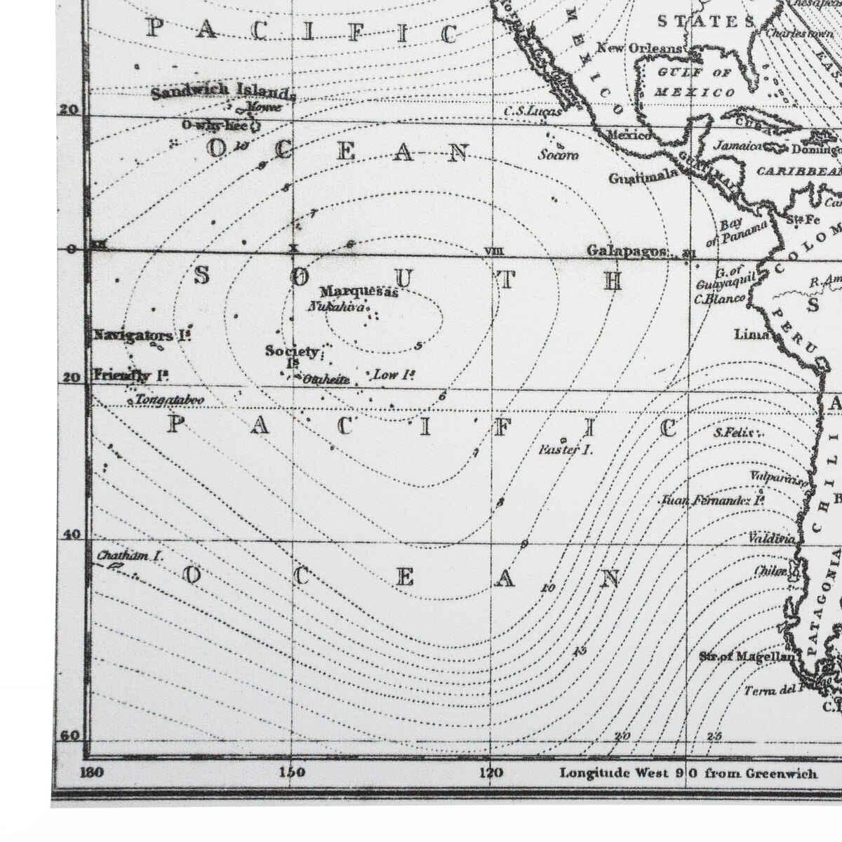 SET TABLE VINYL PLANISPHERE D.45X30CM