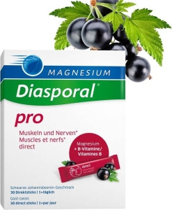 Diasporal Magnesium Pro Muskeln + Nerven Sticks, 30 Stück