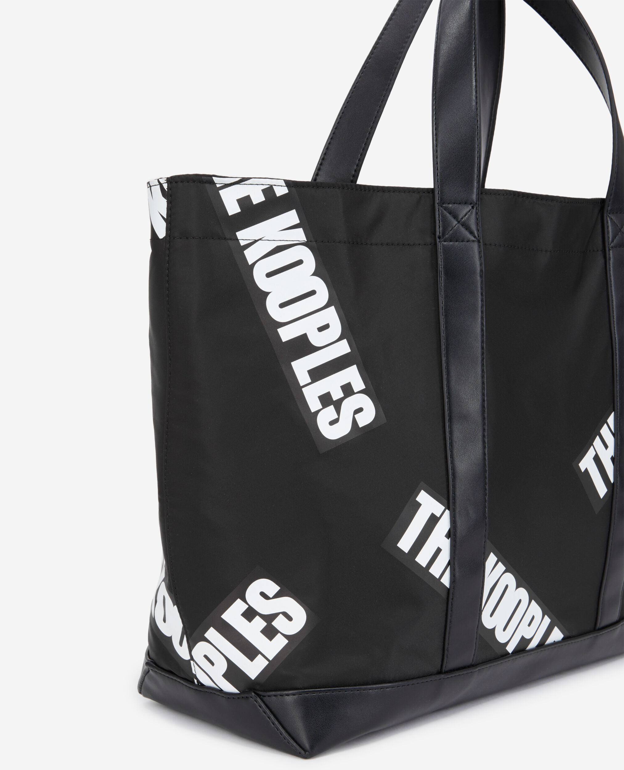 Grand sac cabas noir Tape logo