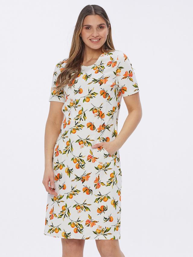 Kleid mit Orangen Druck