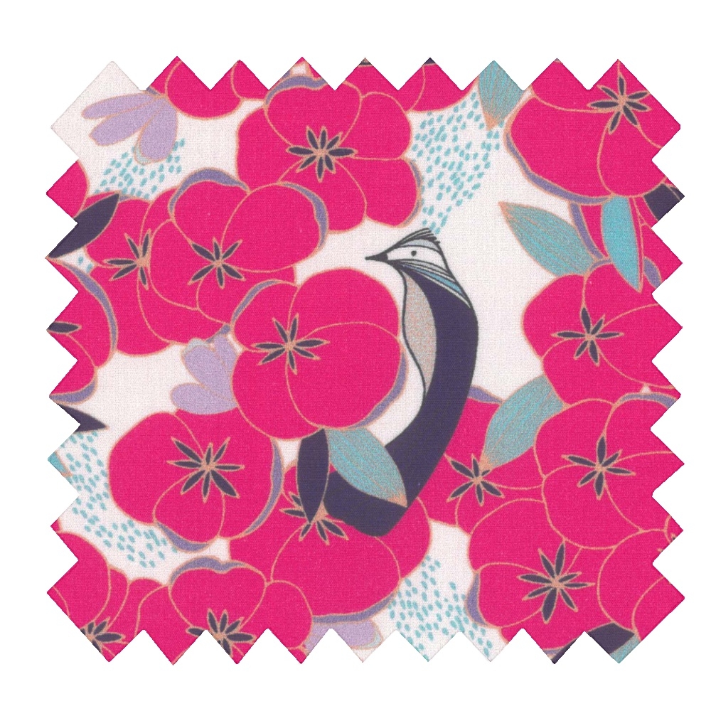 Tissu Coton Au Mètre Ex2440 Coton D'or Fuchsia