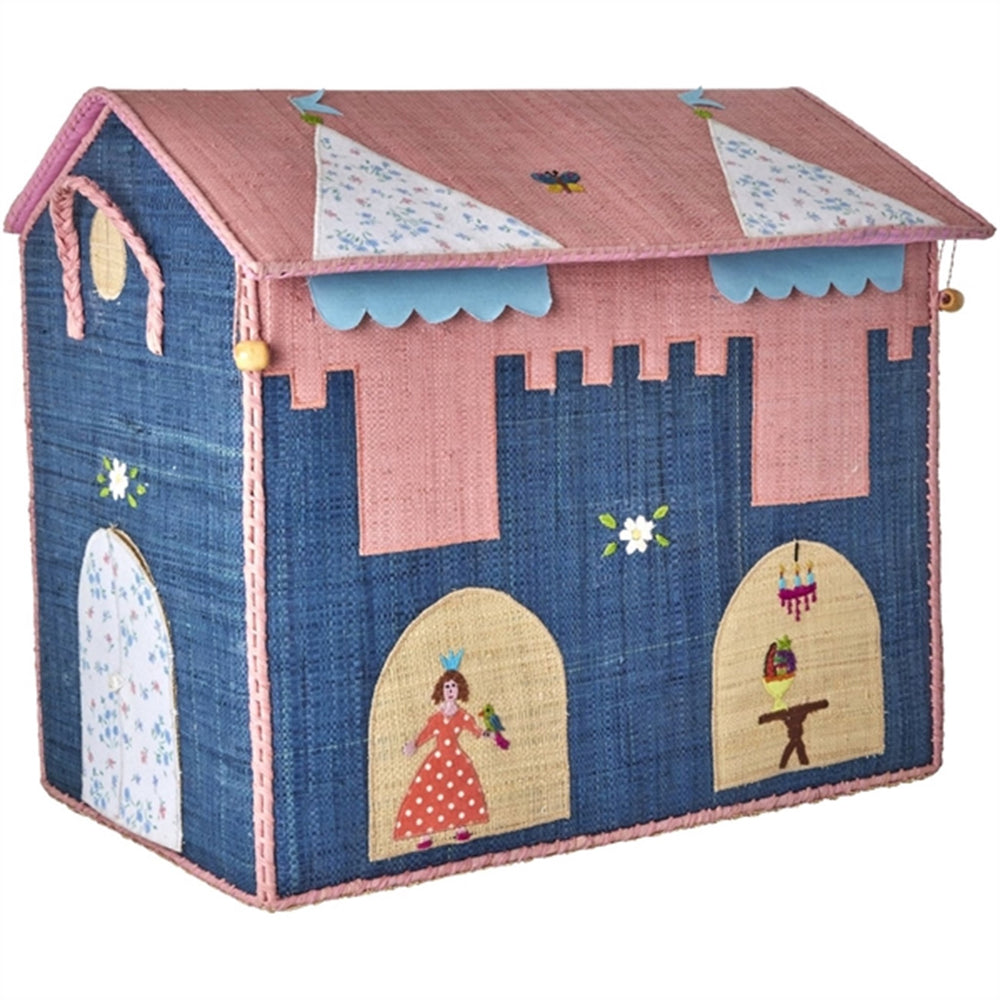 Castle Theme Raffia Kurvehus til Opbevaring 3-pak