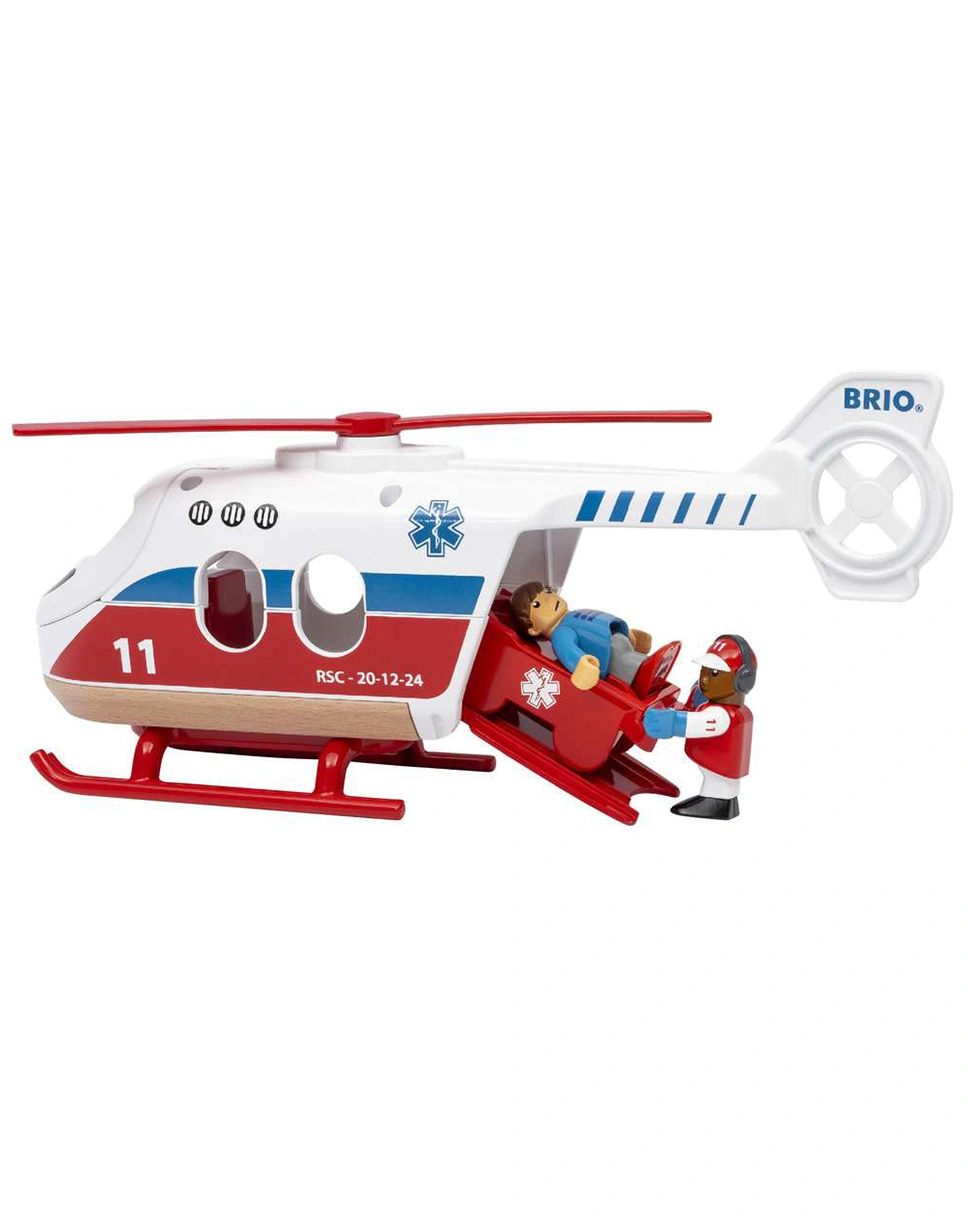 Holz-Hubschrauber WORLD - RESCUE 4-teilig