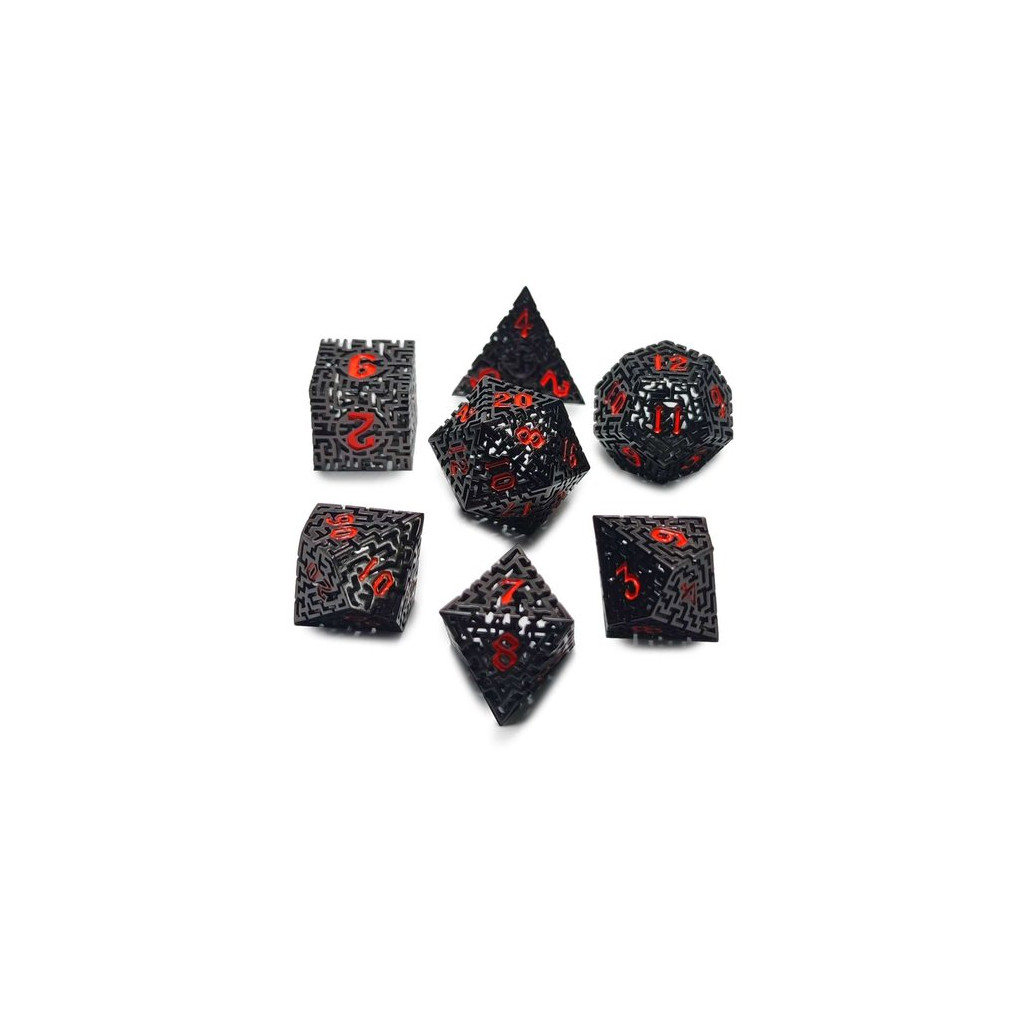 Set de 7 Dés JDR Répliquant : Dédale