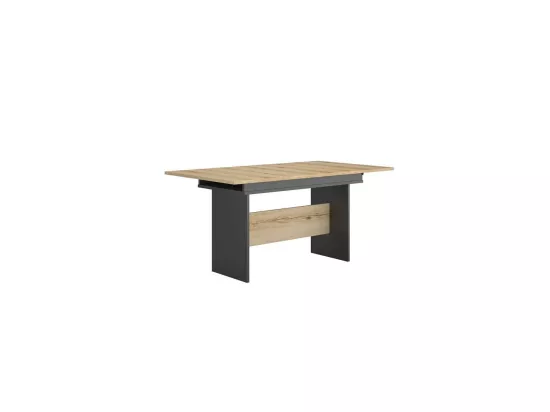 Table de repas à allonge Chêne/Noir - NECTAIRE