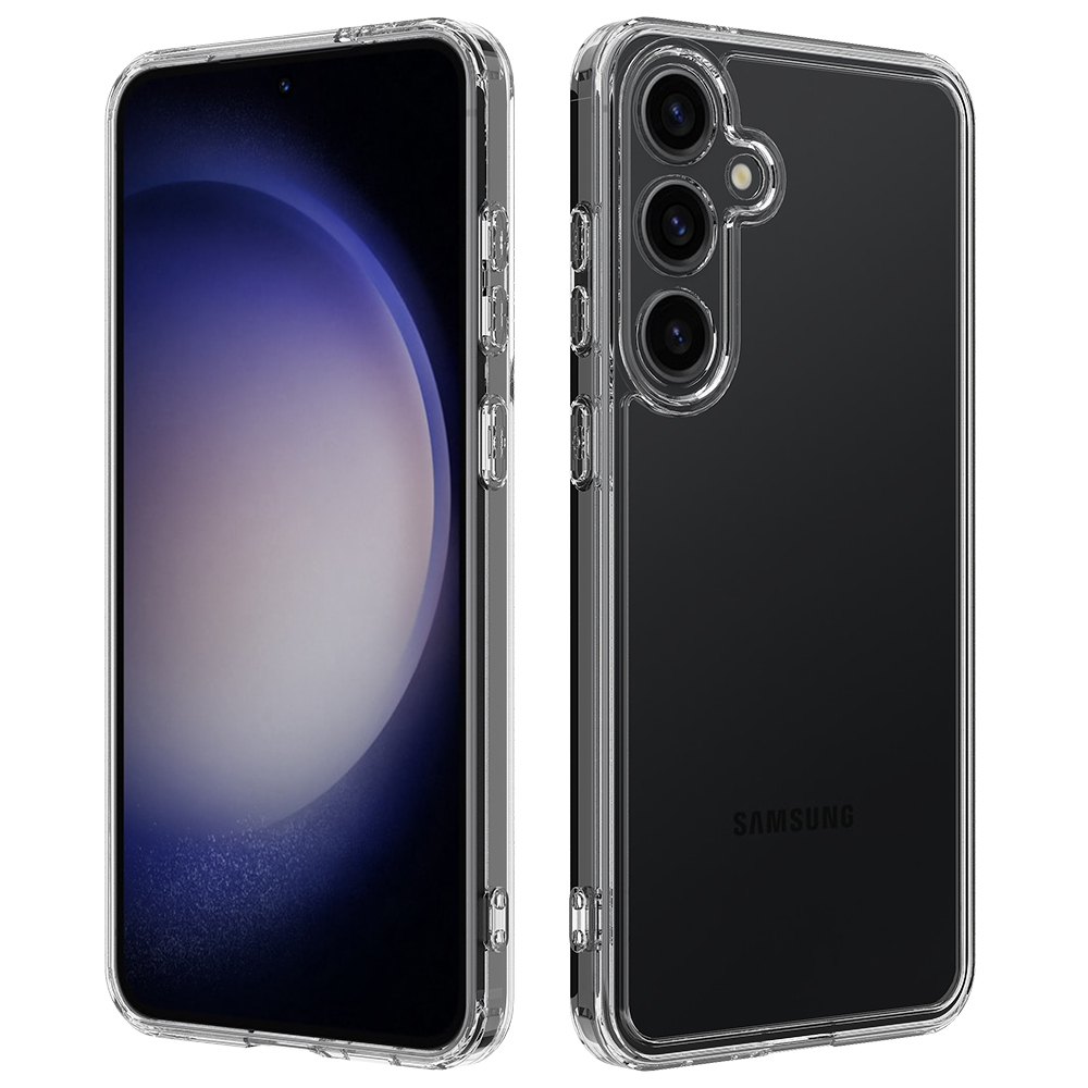Samsung Galaxy S25 FE Hybrid Hülle TPU Bumper   Acryl Rückseite - Transparent