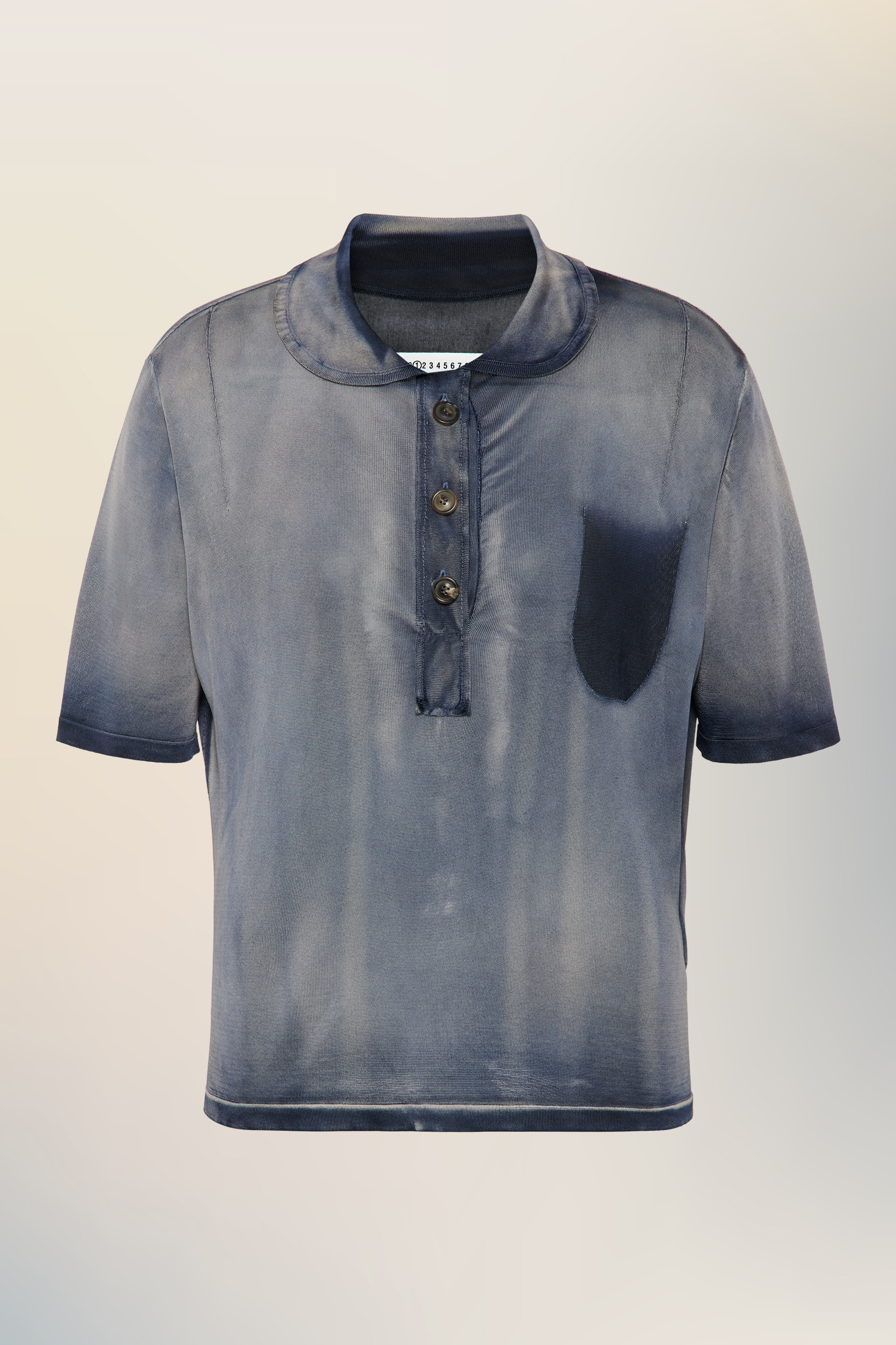 Polo sun-faded bleu en viscose pour femme