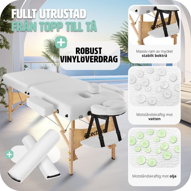 Massagebriks med 2 zoner, 7,5cm polstring + ruller