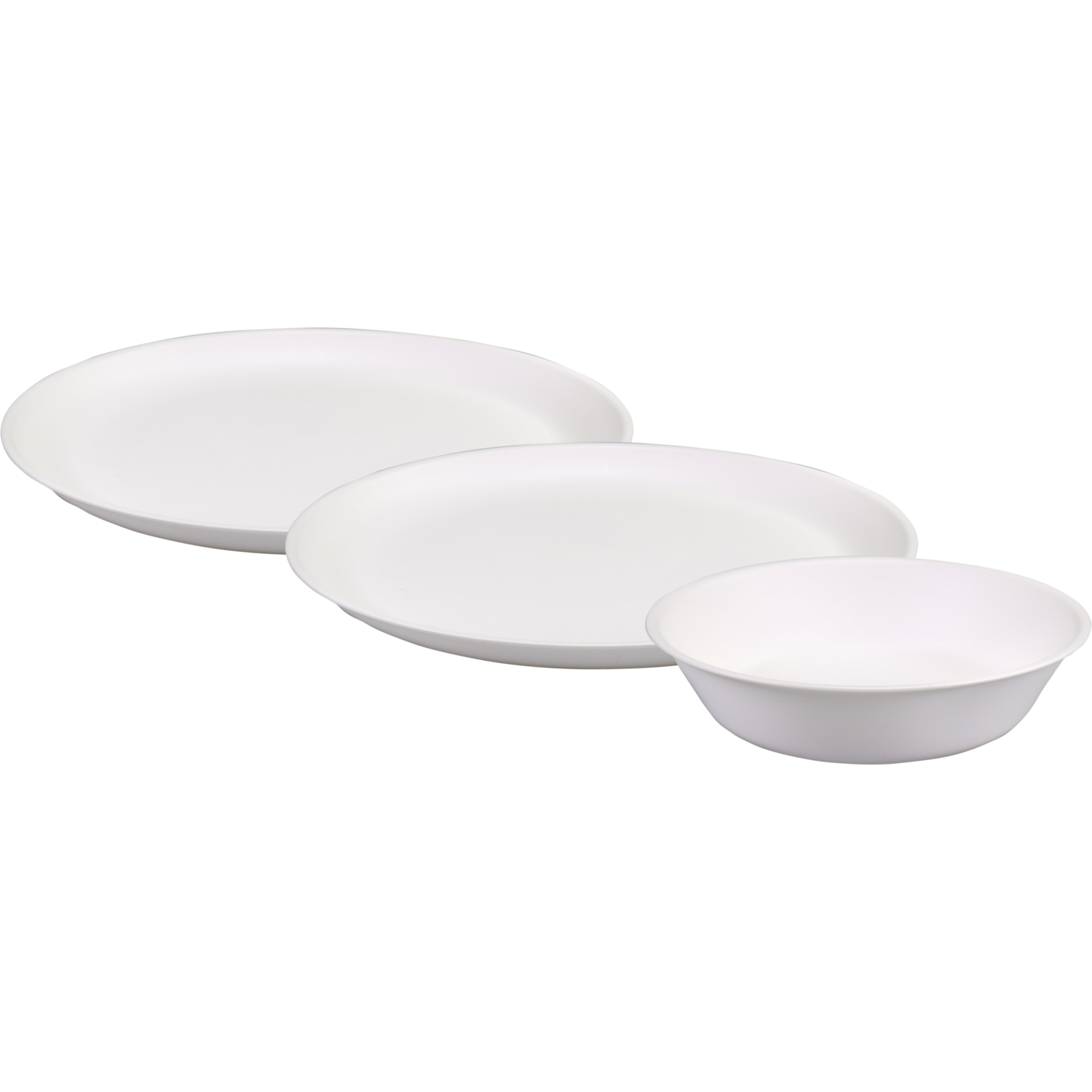 Goldplast Bord, Mineral, reusable, onbreekbaar, rond, 1-vaks, pP, Ø21cm, wit