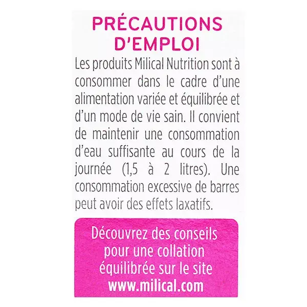 Milical Barres Minceur Hyperprotéinées Caramel 6 Unités