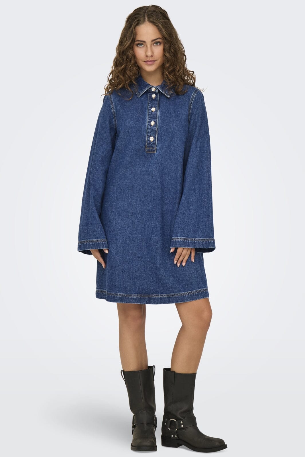 Only Onlfreya L/S Bell Dress Gua