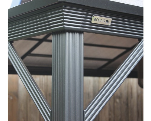 SOJAG Verona 10x10 paviljoen met klamboe 279 x 279 cm antraciet