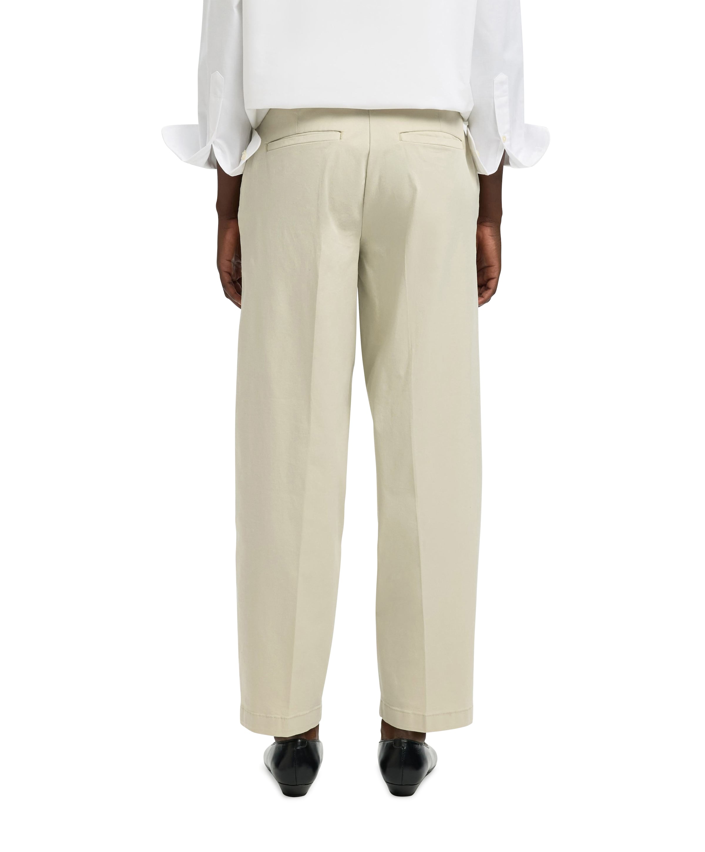 Selected SLFBARREL MILLE HW NOOS dames broek beige