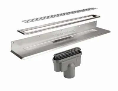 Unidrain sampak 900 mm - Type 1004. 10mm ramme. Column rist og 75 mm lodret udløbshus