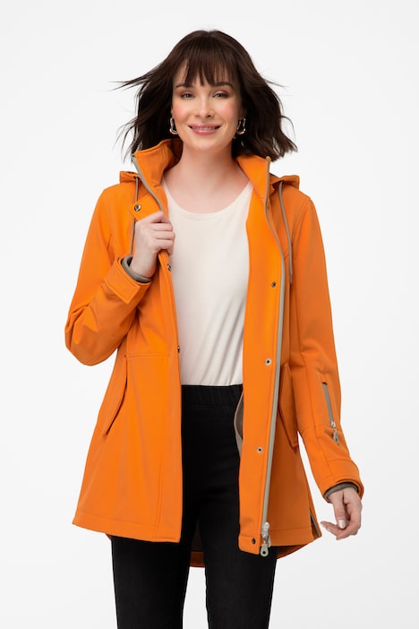 Softshell-Jacke, wasserabweisend, Kapuze