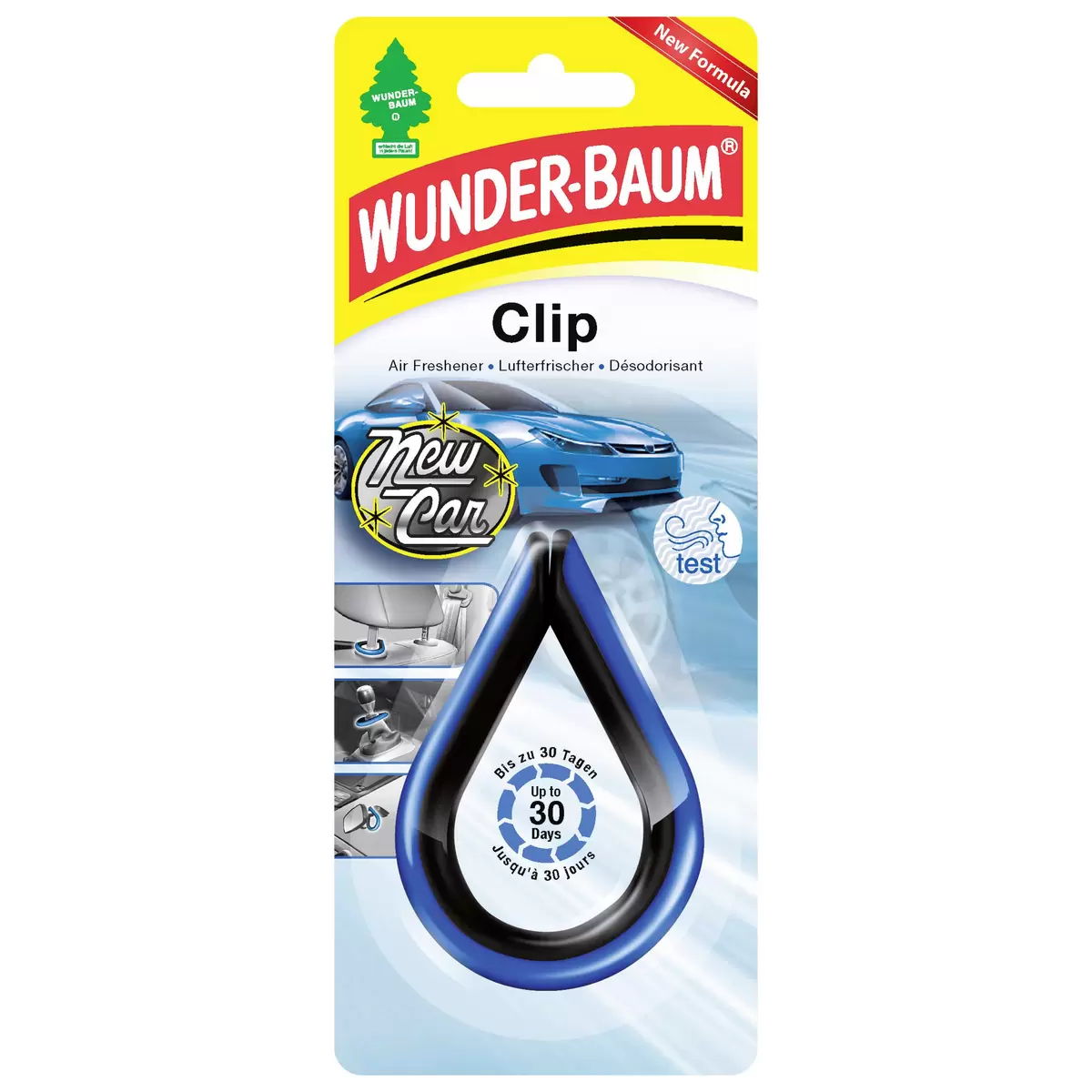Wunderbaum Clip New Car Blau