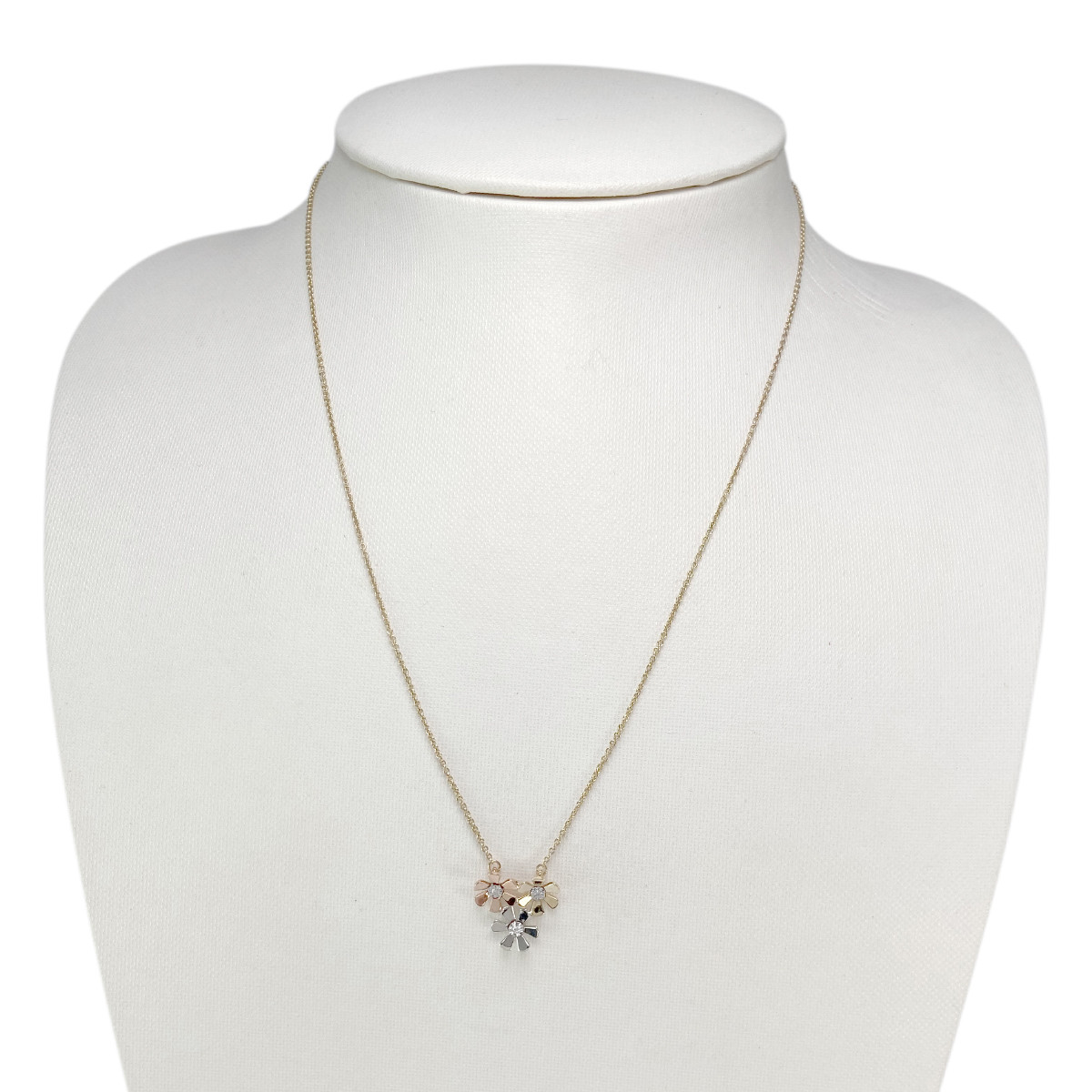 Collier d'occasion or 375 3 tons diamants