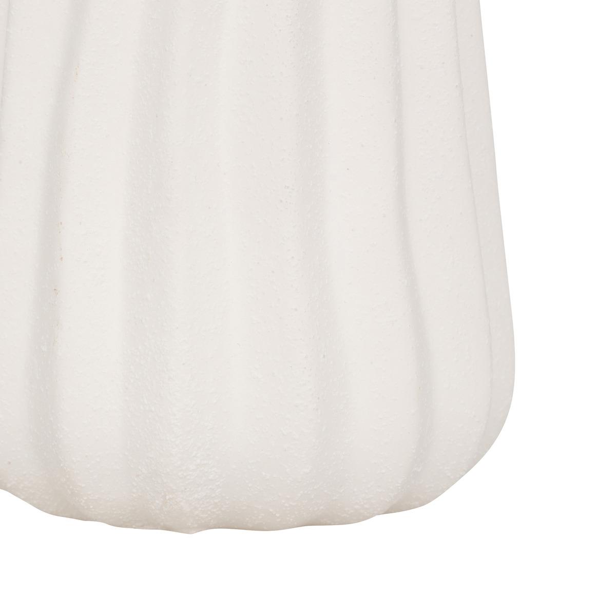 VASE CERAMIQUE STRIE FERNAN BLANC H.30CM