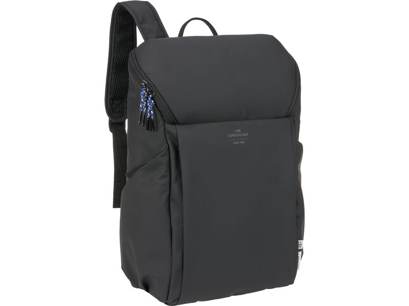 Lässig Wickelrucksack Slender Up Schwarz Rucksack mit durchdachtem Stauraum und umfangreichem Wickelzubehör