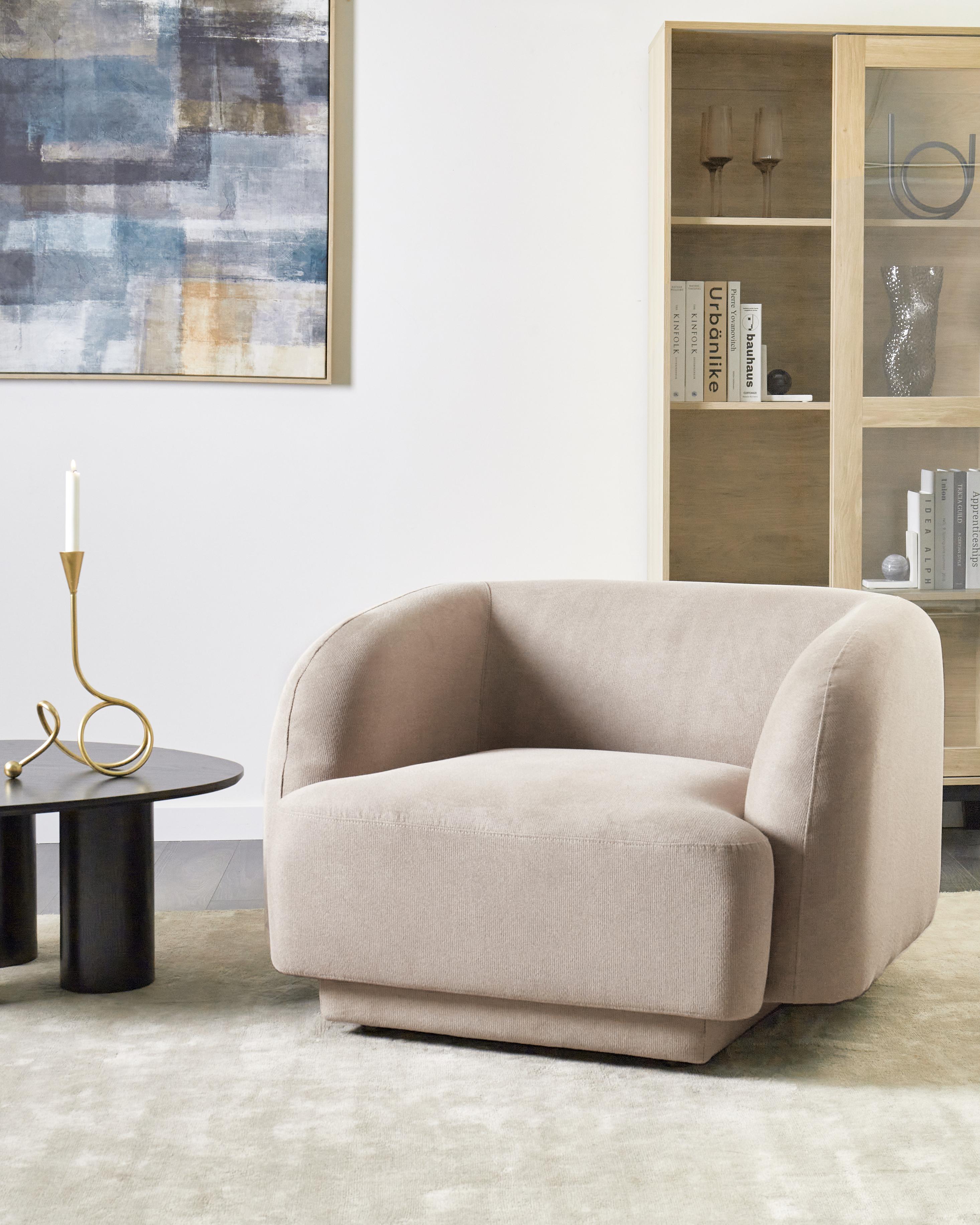 Fauteuil SKJANES Stof Taupe