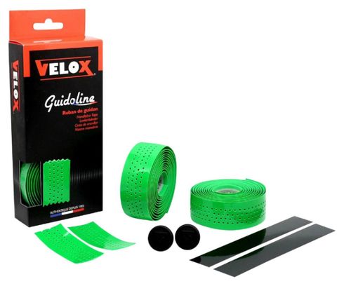 Ruban de guidon Velox gloss perfore vert brillant