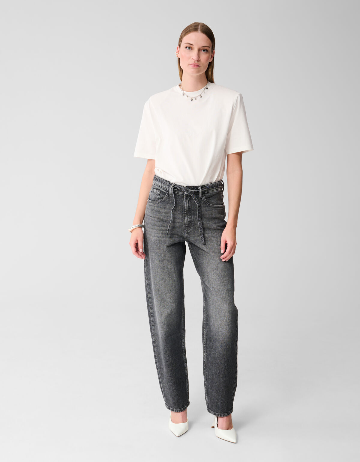 Balloon Fit Jeans Grijs