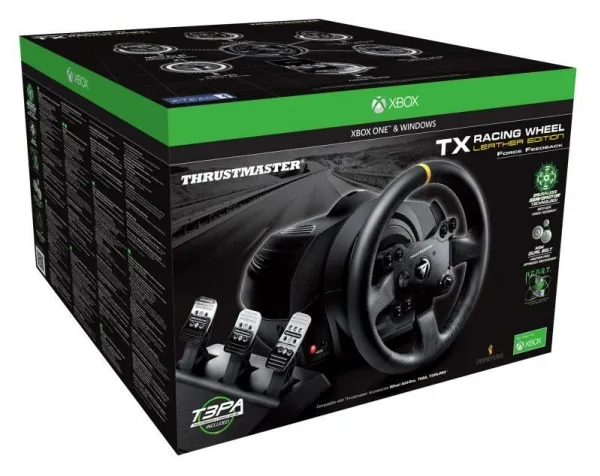 ThrustMaster TX Racing: Leather Edition - rat og pedalsæt - kabling - for PC/ Xbox One / Xbox One Series S/X
