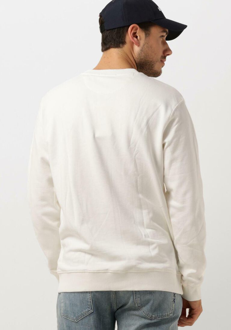 SCOTCH & SODA witte scotch & soda sweater seasonal essentials - classic logo badge sweatshirt