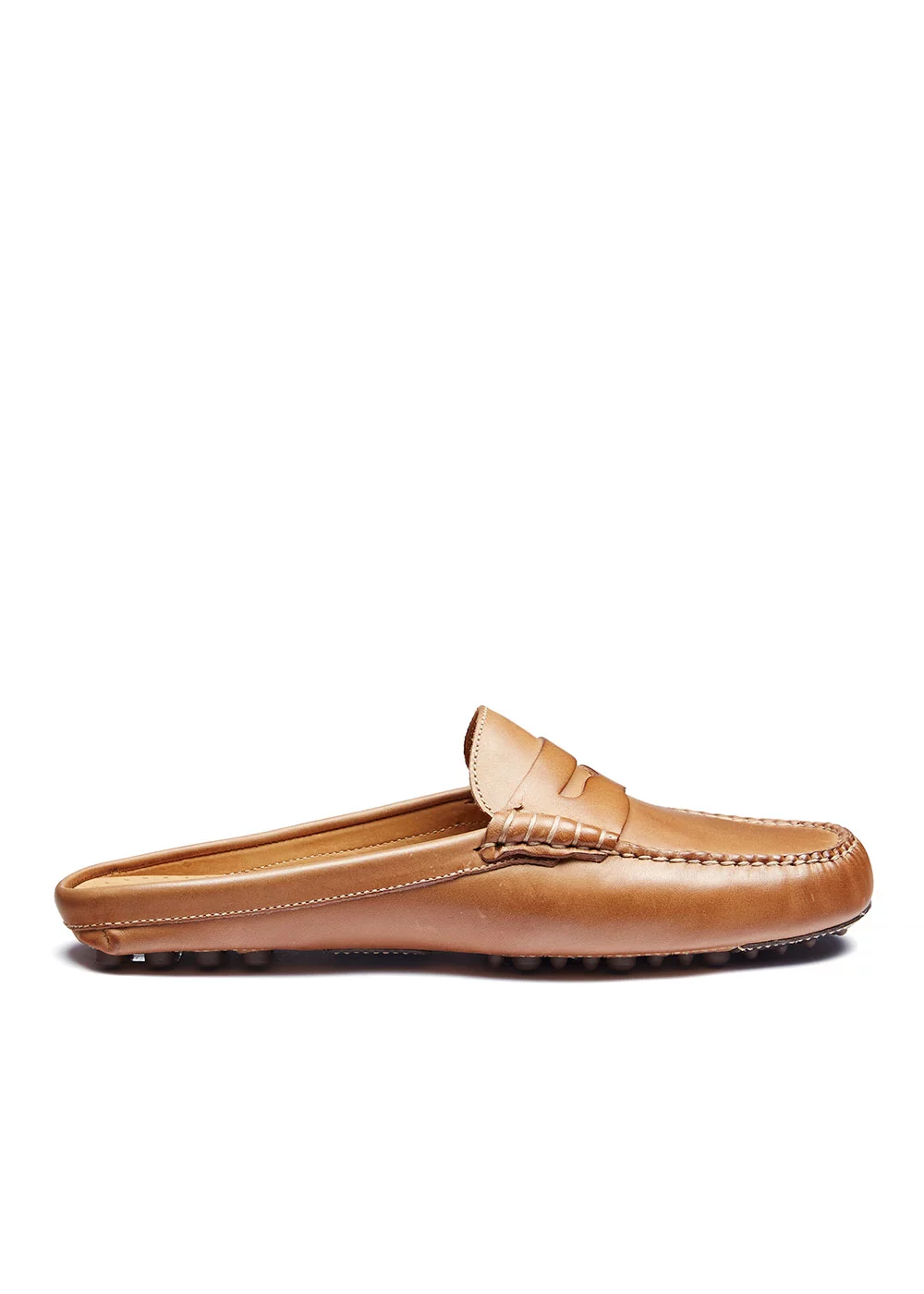 MOCASSIN MULE DRIVER CUIR GOLD