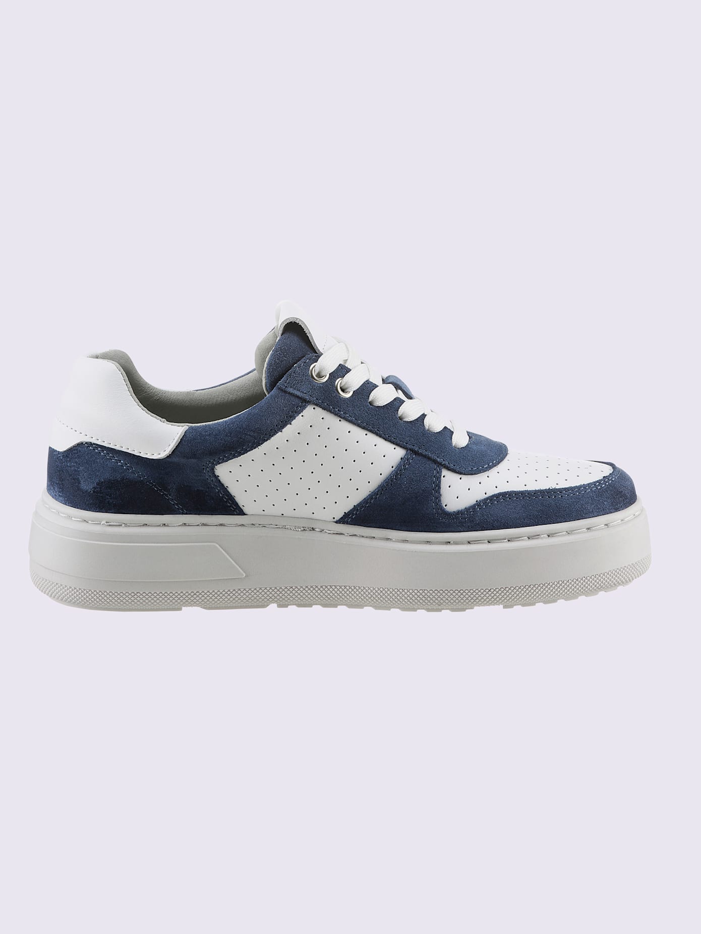 Baskets cuir de bœuf nappa et velours