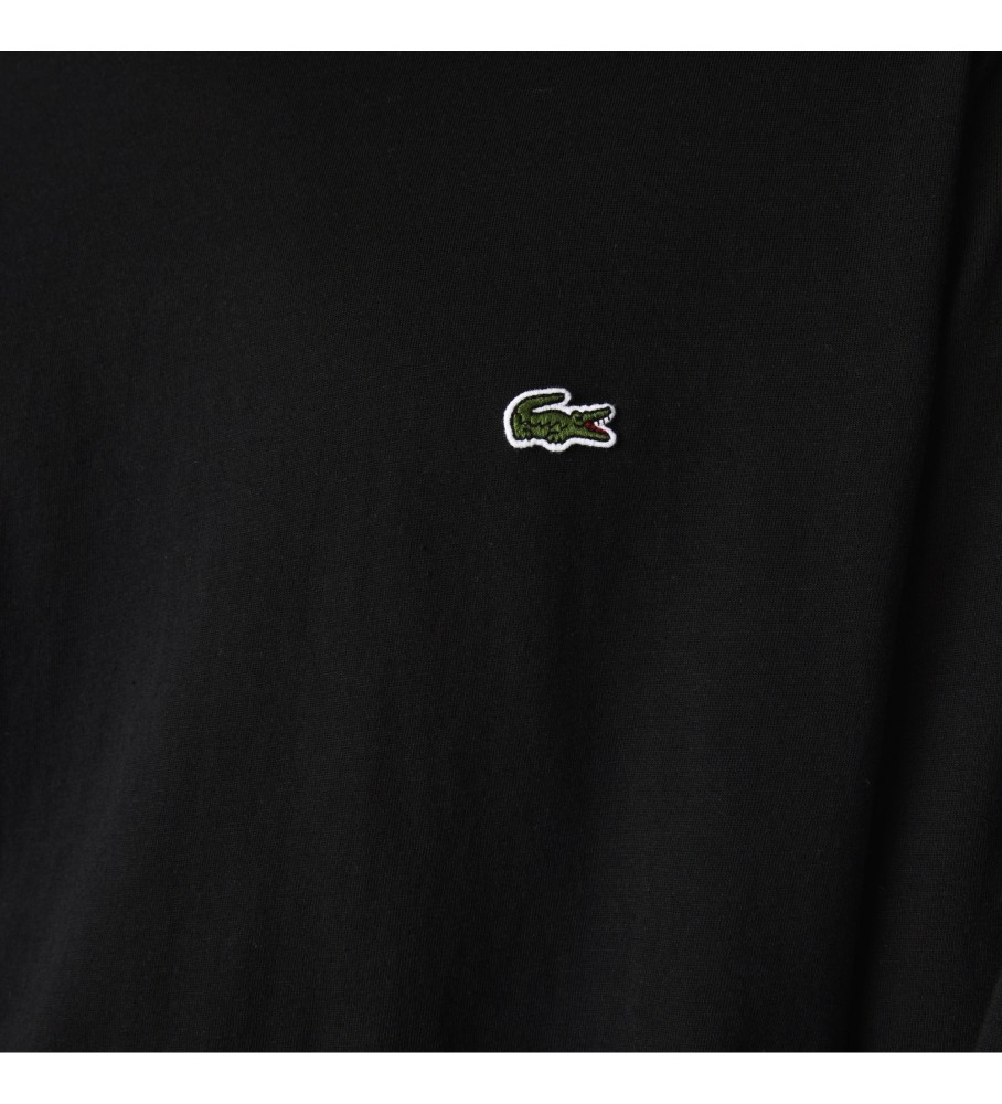 Camiseta Lacoste preta de gola redonda