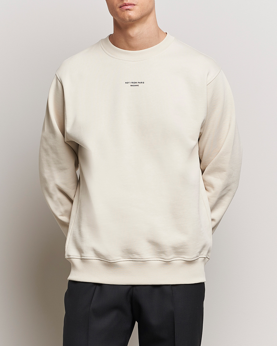 Drôle de Monsieur Classic Slogan Sweatshirt Mastic