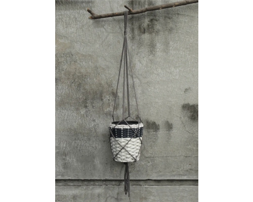 Macramé net Lafiora 100 cm natuurlijke vezel grijs