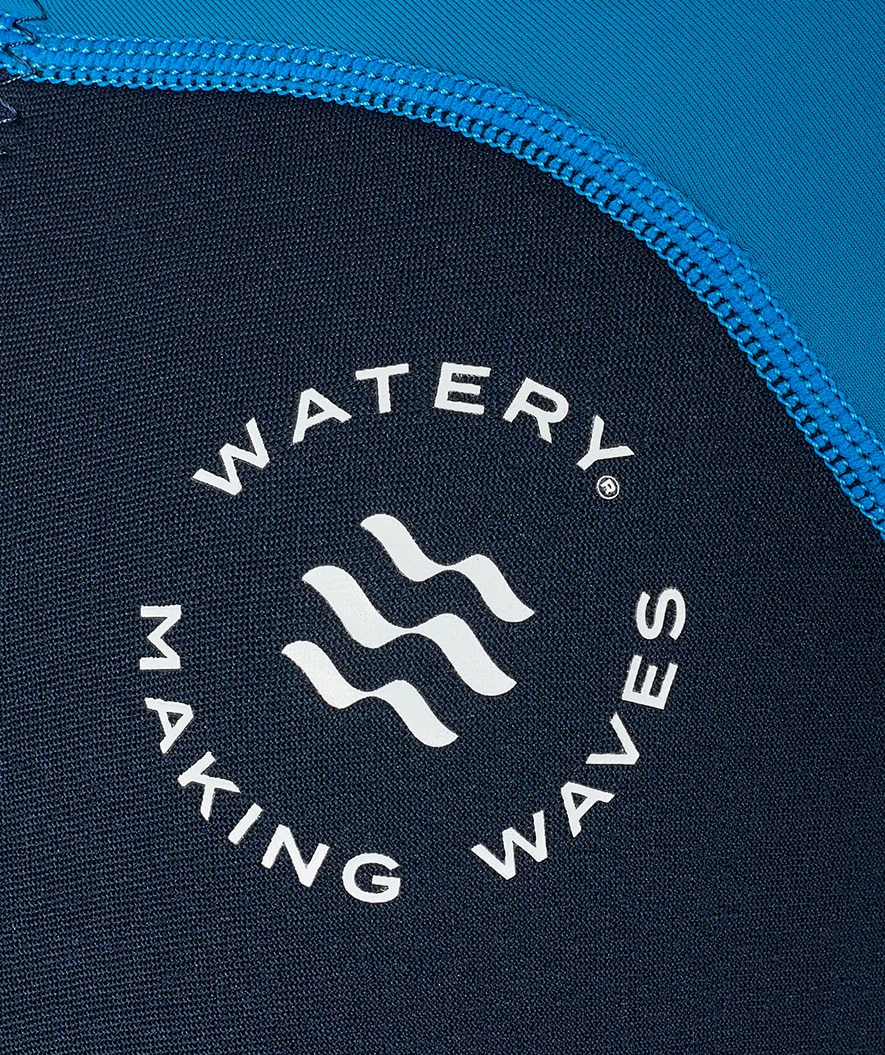 Watery UV våddragt til børn - Calypso Langærmet - Blå/mørkeblå
