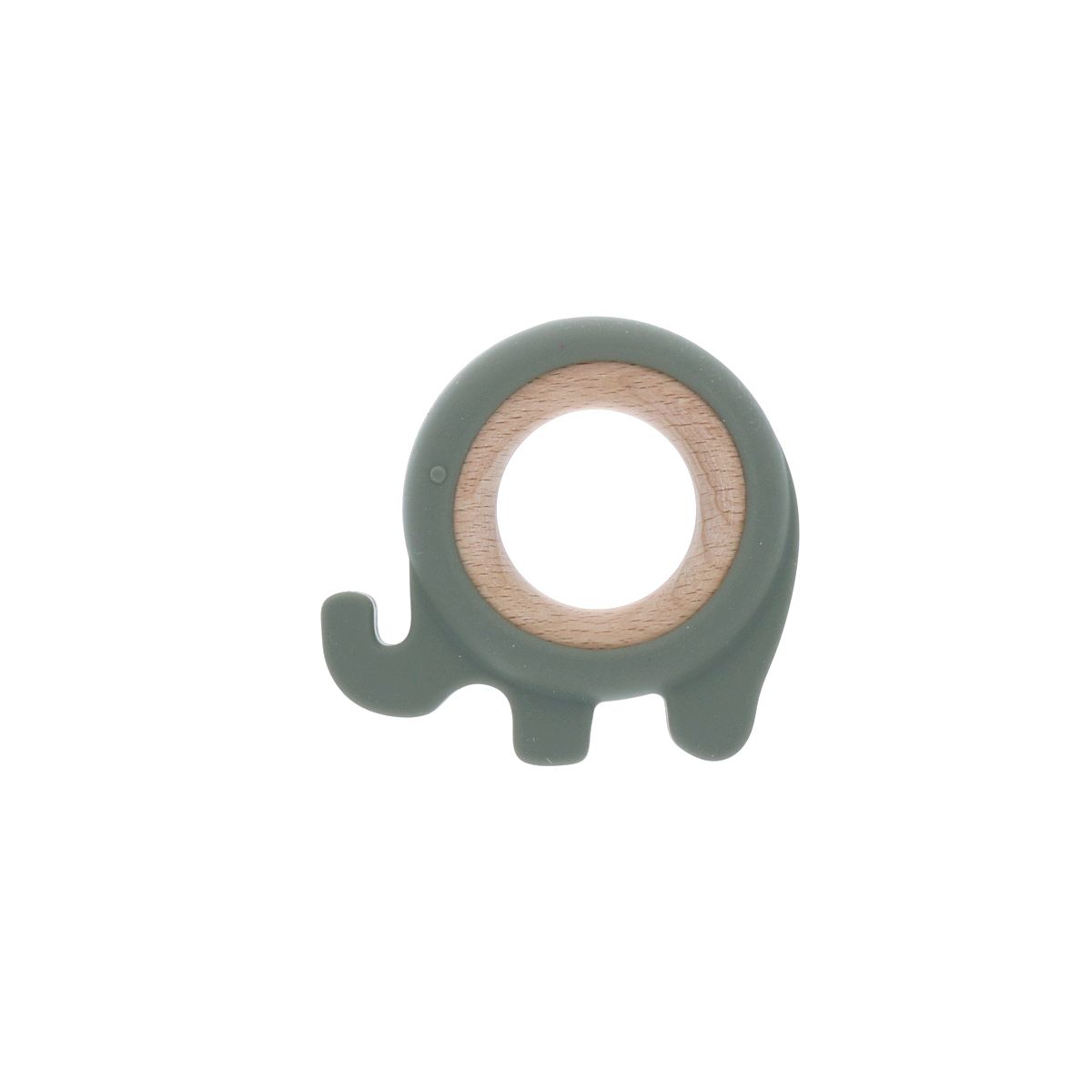 Anneau dentaire éléphant vert sauge Amande