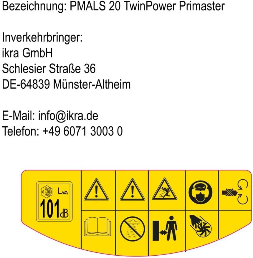 Primaster Akku-Laubsauger Laubbläserbläser PMALS 20 TwinPower 235 km/h 35l